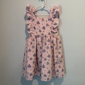 Popatu Floral Cotton Pinafore Dress - 4T